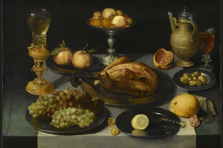 Food, Fruit and Glass on a Table,&nbsp;Peter Binoit, circa&nbsp;1620s