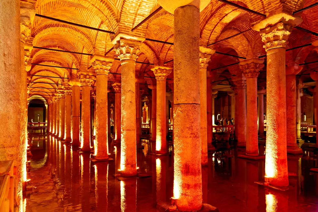 Underground cisterns in Istanbul