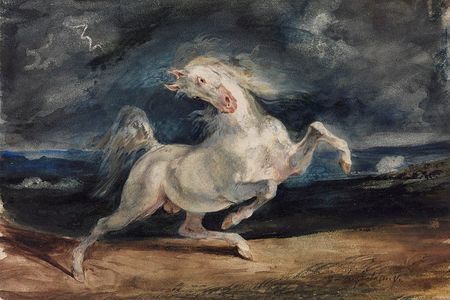 Eugene Delacroix - Horse Frightened by Lightning