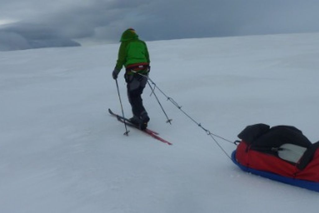 Felicity Aston, shown here in Iceland, is currently attempting cross Antarctica alone.
