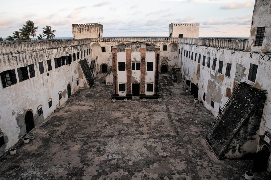 Elmina Castle in Ghana, initially a Portuguese fort, is one of many 15th-, 16th- and 17th-century structures along Africa’s West Coast where captured people were imprisoned.