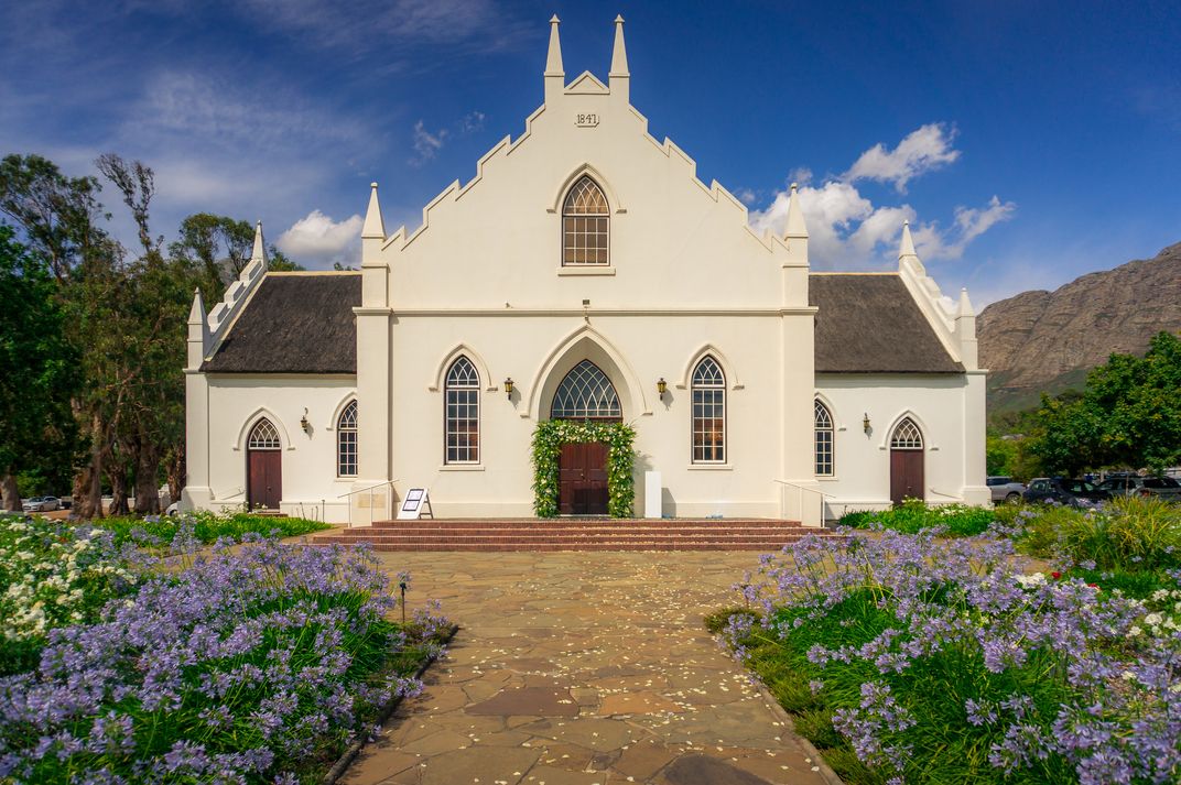 Historic Dutch Reform church near Stellenbosch