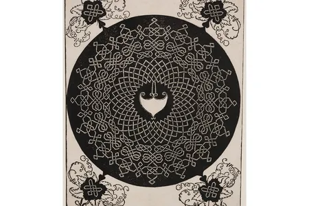 The First Knot (with heart-shaped shield), Albrecht D&uuml;rer, woodcut, 1506-1507.
