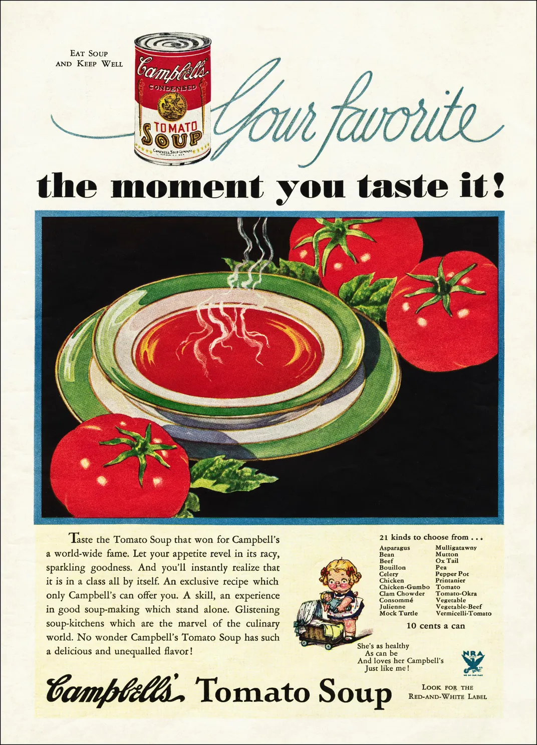 Campbell's tomato soup ad