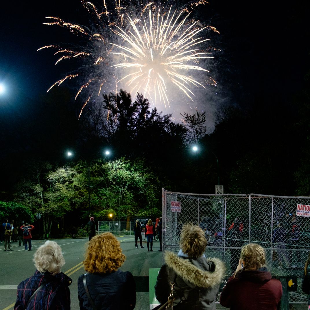Watching fireworks over Central Park Smithsonian Photo Contest
