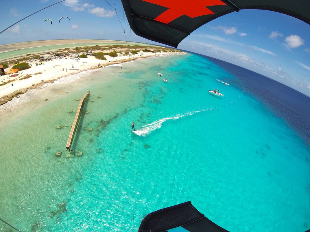 Kiteboarding in Bonaire. Smithsonian Photo Contest Smithsonian Magazine