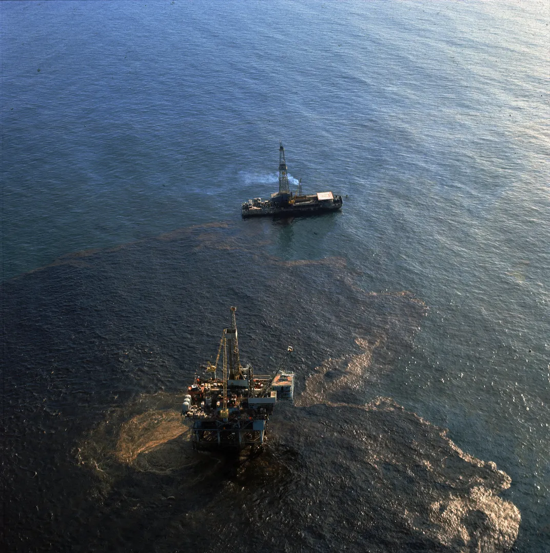 Santa Barbara Oil Spill from above