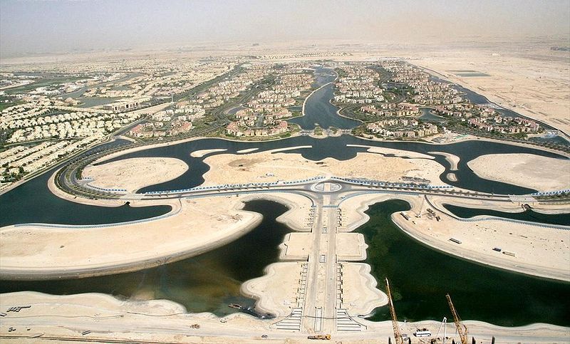 Dubai’s man-made Jumeirah Islands.