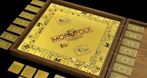 Mobell's 18-karat gold Monopoly Board