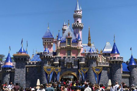 Public health officials are transforming spacious, open-air venues like Disneyland into "mega-site" vaccination centers.
