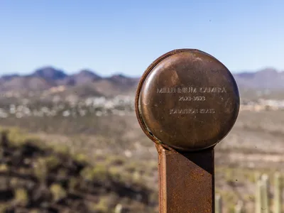 The Millenium Camera, set on the path of a hiking trail in Tucson Arizona, is capturing an image over the course of 1,000 years.
