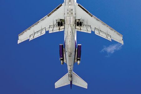 Once a best-selling airliner, the 727 now hauls cargo rather than passengers (a Federal Express 727 approaches a runway in 2009).