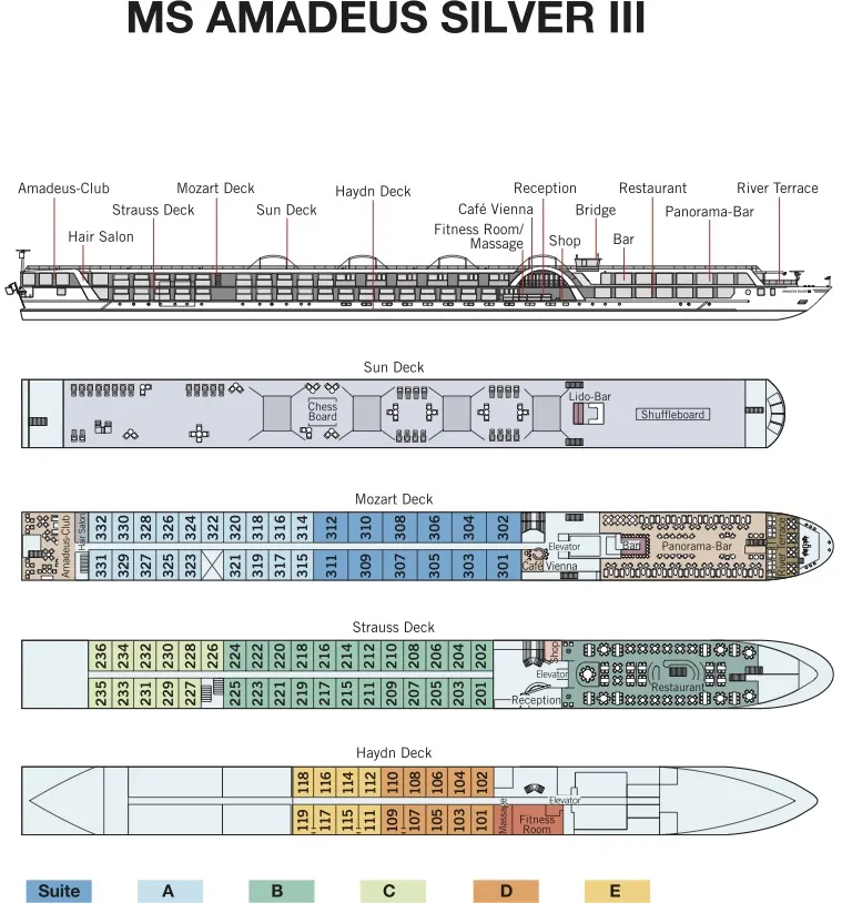 Amadeus Silver III deck plan