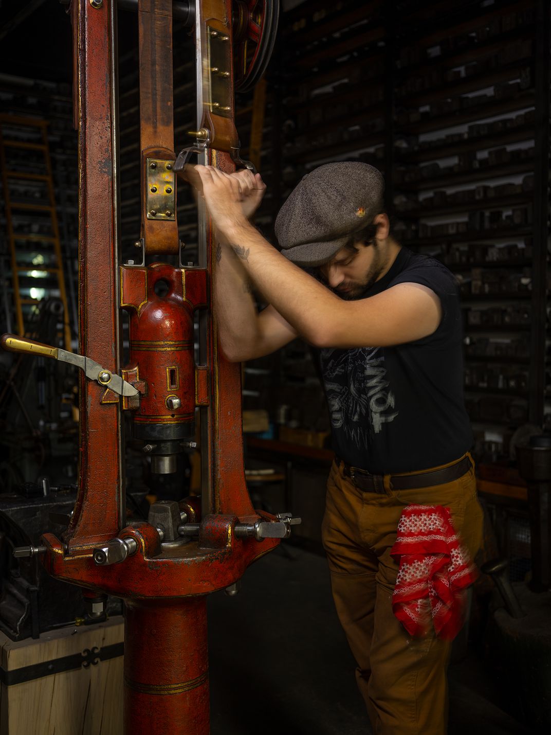 a mid-1850s drop hammer from Sheffield, England.