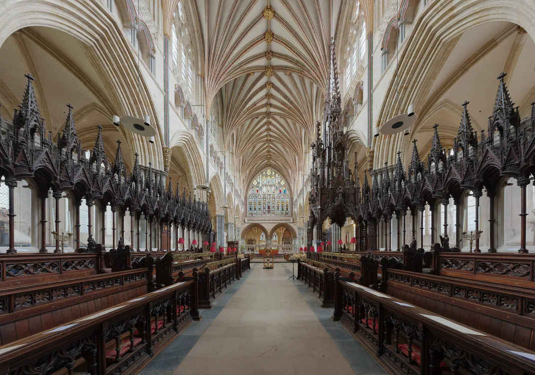 View of Exeter Cathedral's quire