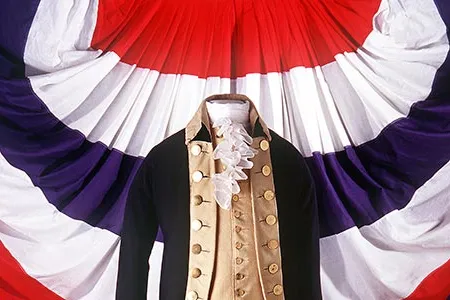 Uniform worn by George Washington during the American Revolution.