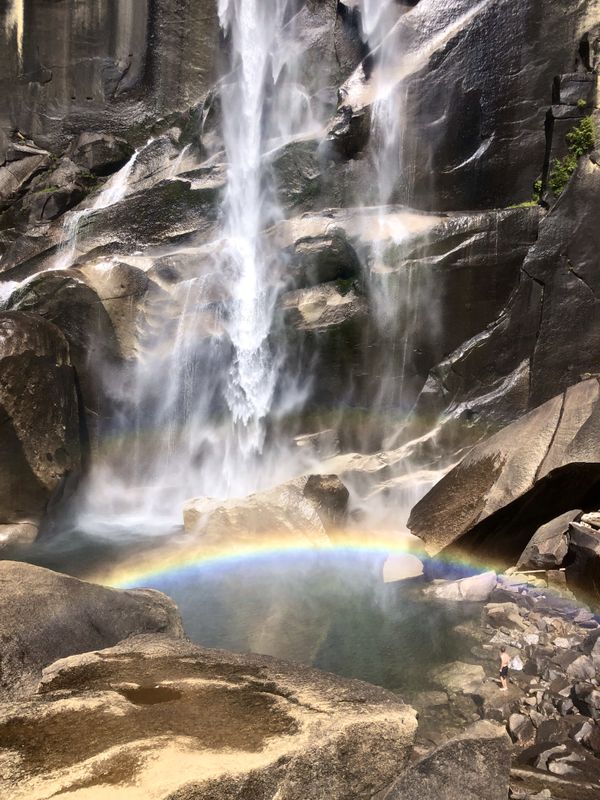 Waterfall Rainbow at Yosemite thumbnail
