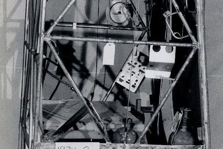 The gondola from Piantanida's Strato-Jump III attempt is on display at the National Air and Space Museum's Steven F. Udvar-Hazy Center.