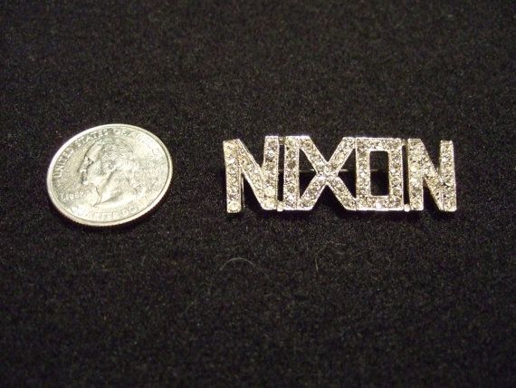 Nixon rhinestone pin, date unknown