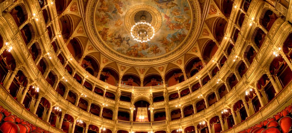  The grand interior of the Opera House, Budapest 