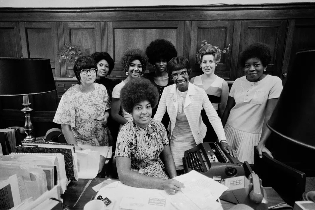 Chisholm and her congressional staff in 1970