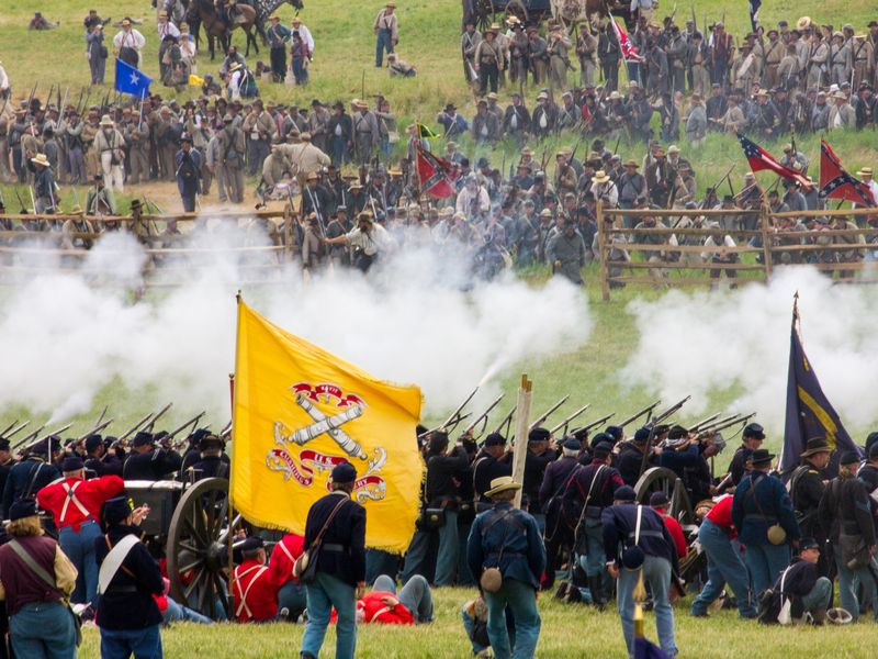 The 150th Anniversary Reenactment of Pickett's Charge during the Battle