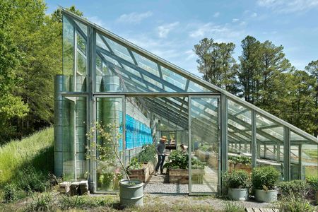 A produce farm on the Rural Studio campus in Newbern, Alabama
