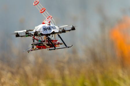 This drone is designed to start controlled burns of grassland. 