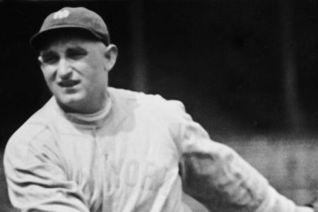 Carl Mays, pitcher for the 1920 New York Yankees