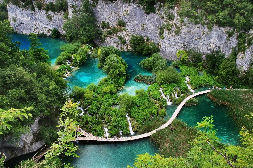 Walkway through Plitvice National Park