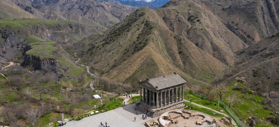  The Temple of Garni, set amid the Gegham Mountains, Armenia 