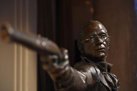 A life-sized bronze statue of Alexander Hamilton by sculptor Kim Crowley will be on display during the "Summer of Hamilton."