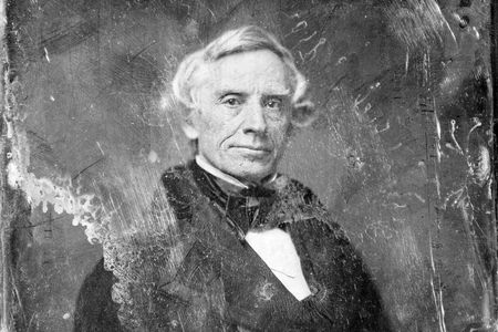 A daguerreotype portrait of Samuel Morse by his student, Mathew Brady, circa 1844-1860.