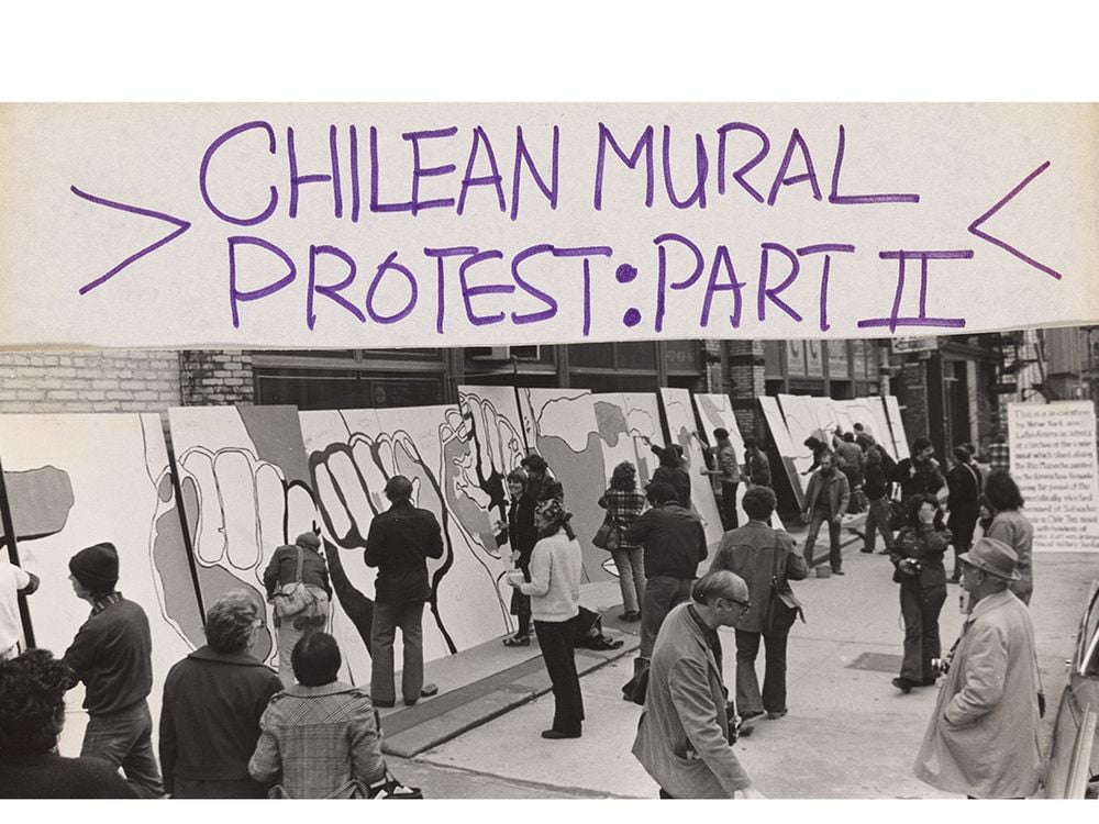 Flyer for Chilean mural protest: part II, not after 1973 October 27 (detail). Lucy R. Lippard papers, 1930s-2010, bulk 1960s-1990. Archives of American Art, Smithsonian Institution.
