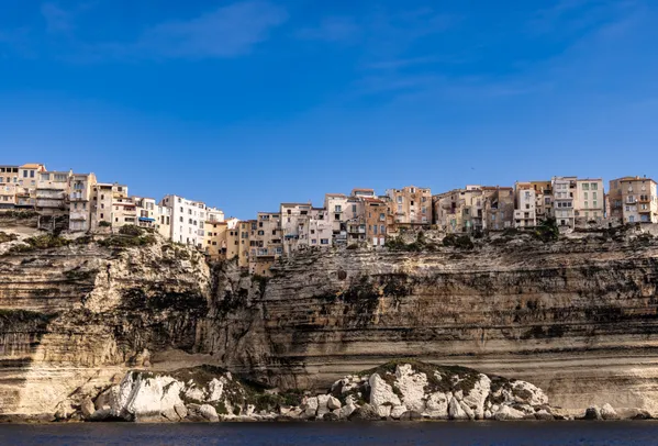 Living on the Edge - the seaward skyline of Bonafacio thumbnail