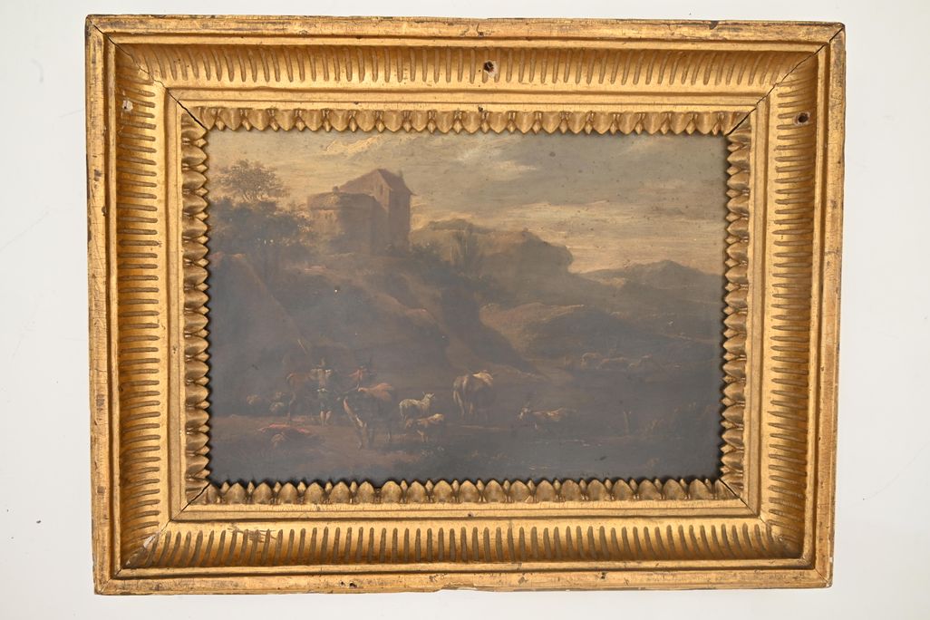 Painting in a gold frame