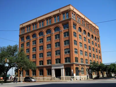 The&nbsp;Dallas County Administration Building, formerly the Texas School Book Depository, as photographed in 2015