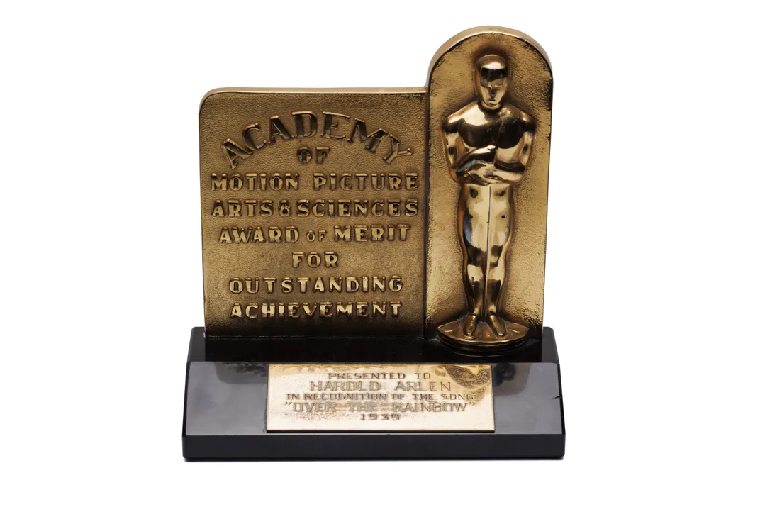 Harold Arlen’s Academy Award—“Oscar”—for the music for the song “Over the Rainbow” (1939).