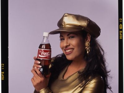 Photograph for a Coca-Cola ad featuring Selena, 1994. Photo by Al Rendon. (NMAH)