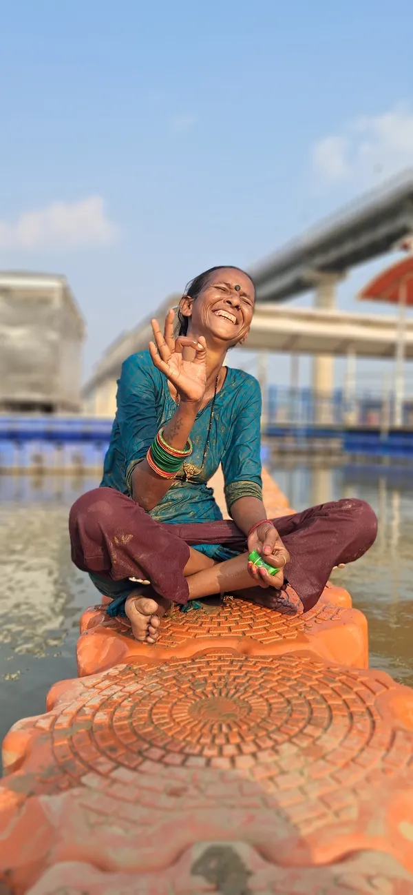 Happy Ganga River Woman thumbnail