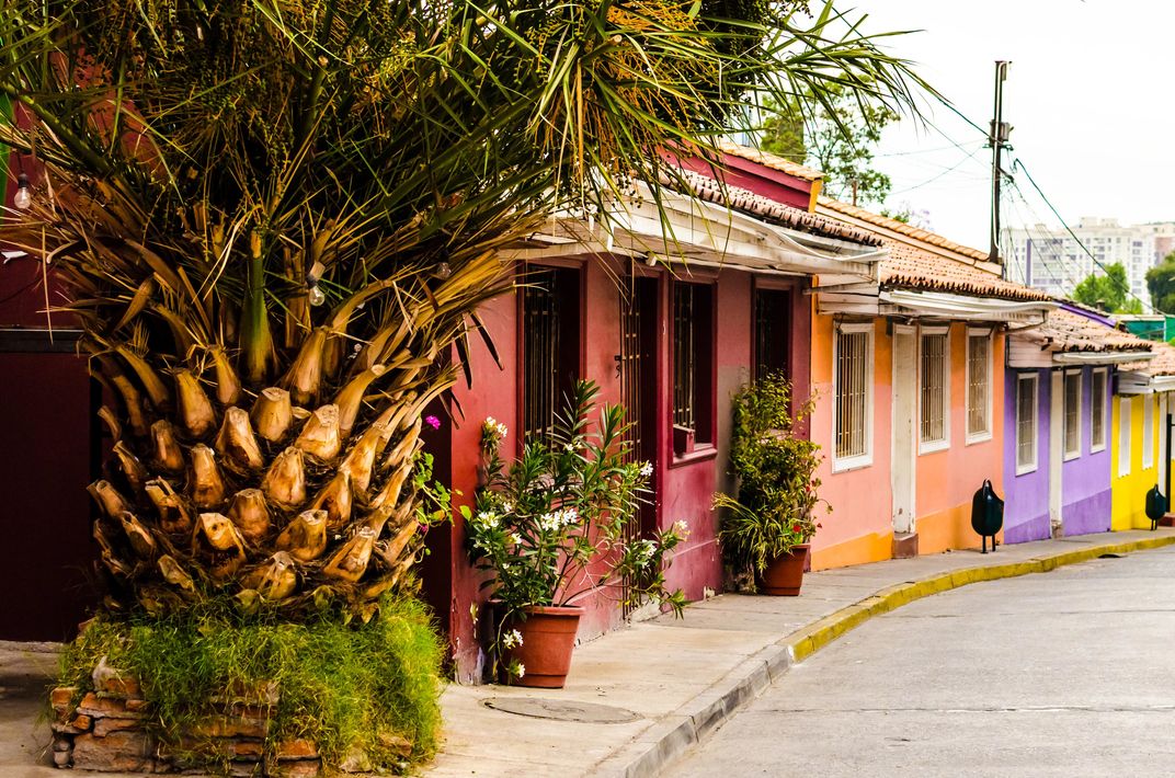 Street in older neighborhood of Santiago