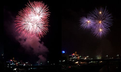 Fireworks during Diwali
