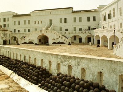 A slave fortress in Cape Coast, Ghana