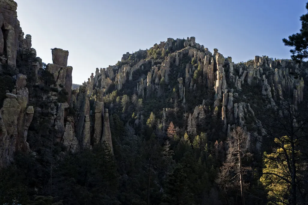 Rock formations on a hill
