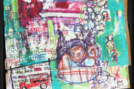 One of the fake Basquiats taken by the FBI last summer