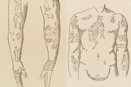 Researchers analyzed 75,688 convict tattoos cataloged in the Digital Panopticon database.