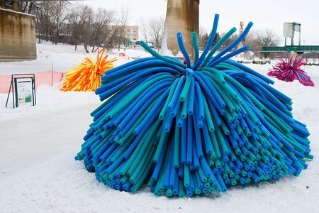 These noodles are actually a place for visitors to Winnipeg's Red River Mutual Trail to stay warm in the chilly winter weather.