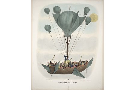 From the Italian version of The Great Moon Hoax. Leopoldo Galluzzo,  Altre scoverte fatte nella luna dal Sigr. Herschel (Other lunar discoveries from Signor Herschel), Napoli, 1836 
