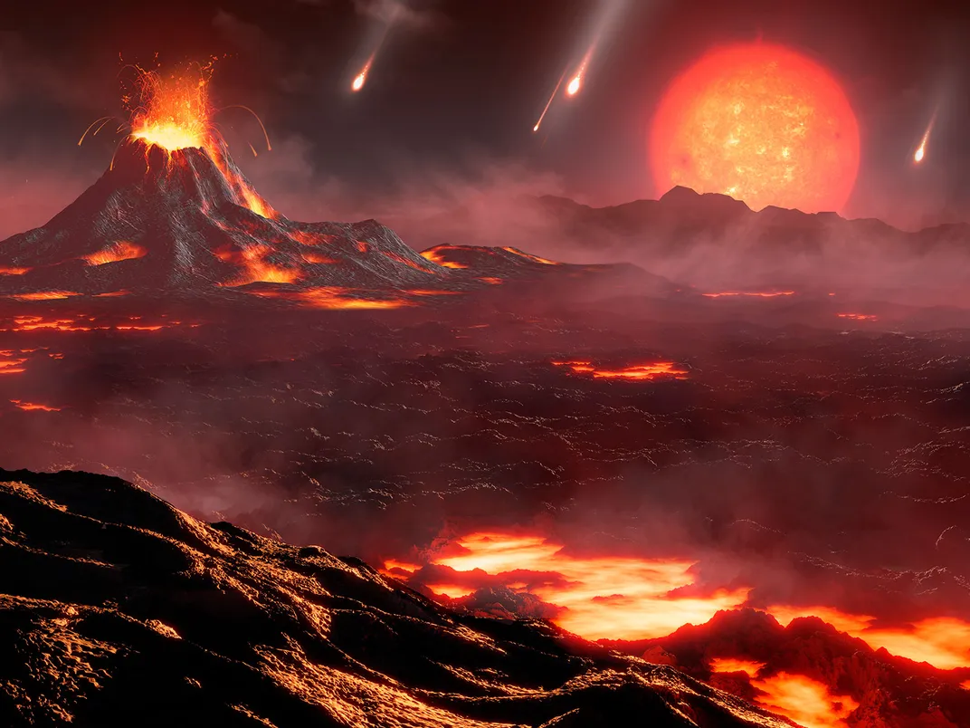 Hot and Volcanic Planet