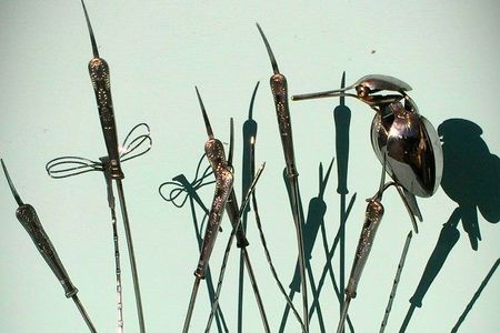 This&nbsp;stainless steel scuplture was one of 12 artifacts stolen from the Kelham Island Museum.